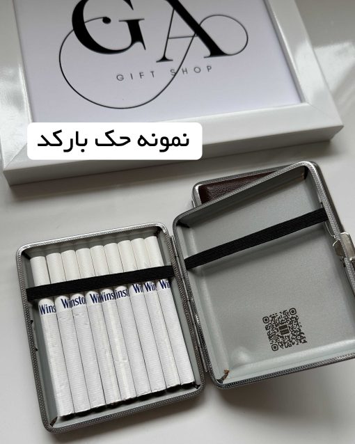 کیف سیگار چرم قهوه ای - تصویر 5